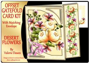 Offset Gatefold Card Kit - Desert Flowers