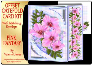 Offset Gatefold Card Kit - Pink Fantasy