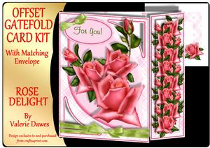Offset Gatefold Card Kit - Rose Delight
