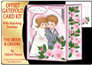 Offset Gatefold Card Kit - the Bride & Groom