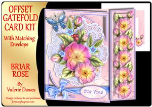 Offset Gatefold Card Kit - Briar Rose