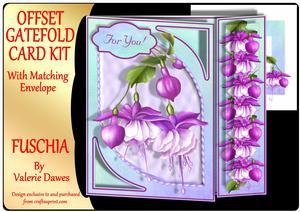 Offset Gatefold Card Kit - Fuschia