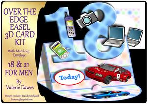 Over the Edge Easel Card Kit - 18 & 21 for Men