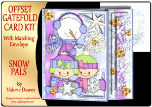 Offset Gatefold Card Kit - Snow Pals