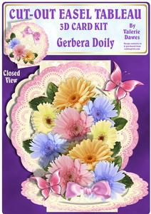Cut-out Easel Tableau - Gerbera Doily