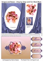 Roses and Drapes Step by Step Card for Mom/mum