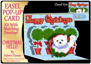 Easel Pop-up 3D Card Kit - Christmas Hello!