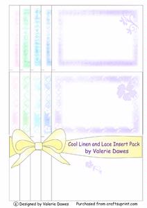 Cool Linen and Lace Insert Pack
