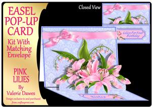Easel Pop-up 3D Card Kit - Pink Lilies