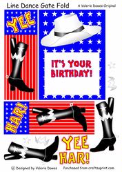 Line Dance Gatefold Card
