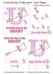U Hold the Key to My Heart - Card Topper