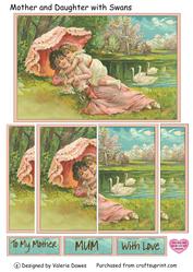 Mother and Daughter with Swans - Side Stacker
