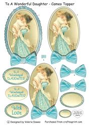 To a Wonderful Daughter - Cameo Card Topper