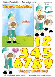 Little Footballer - Boys Age Card