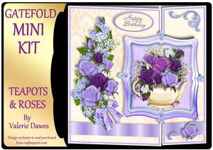 Gatefold Mini Kit - Teapots & Roses
