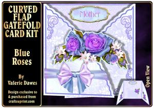 Curved Flap Gatefold Kit - Blue Roses