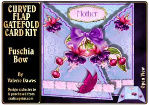 Curved Flap Gatefold Kit - Fuschia Bow