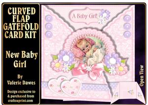 Curved Flap Gatefold Kit - New Baby Girl