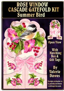 Rose Window Cascade Gatefold Kit - Summer Bird