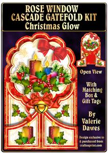 Rose Window Cascade Gatefold Kit - Christmas Glow