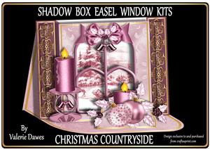 Shadow Box Easel Windows 3D Kit - Christmas Countryside