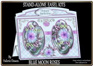 Stand-alone Easel Card Kit - Blue Moon Roses