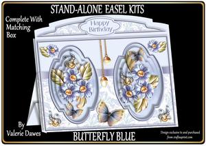 Stand-alone Easel Card Kit - Butterfly Blue