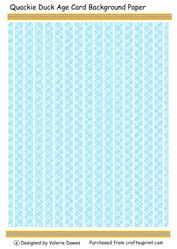 Quackie Duck Age Card Front Backing Paper