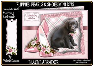 Puppies, Posies & Shoes Mini-kit - Black Labrador