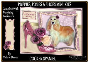 Puppies, Posies & Shoes Mini-kit - Cocker Spaniel