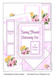 Spring Flowers Stationary Set