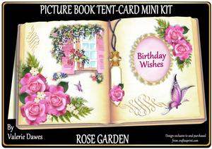 Picture Book Tent-card Mini-kit - Rose Garden