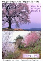 Thoughts of Springtime - 2 Quick Card Fronts