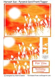 Harvest Sun - Pyramid Card Front/topper