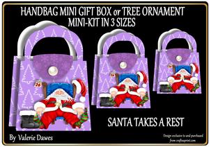 Christmas Handbags Gift-box Decoration - Santa Takes a Rest