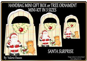 Christmas Handbags Gift-box Decoration - Santa Surprise