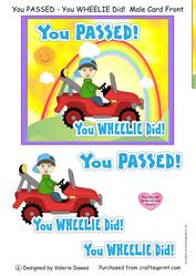 You Passed! You Wheelie Did! - Male Card Front