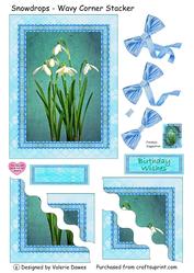 Snowdrops - Wavy Corner Stacker