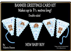 Banner Greetings Card Kit - New Baby Boy