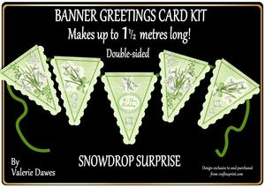 Banner Greetings Card Kit - Snowdrop Surprise
