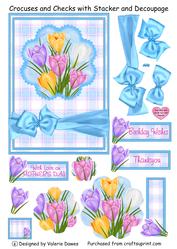 Crocuses and Checks with Stacker and Decoupage