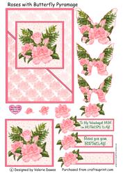 Roses with Butterfly Pyramage