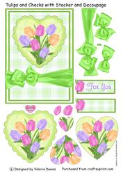 Tulips and Checks with Stacker and Decoupage
