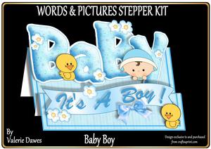 Words & Pictures Stepper Mini-kit - Baby Boy