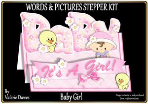 Words & Pictures Stepper Mini-kit - Baby Girl