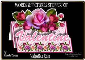 Words & Pictures Stepper Mini-kit - Valentine Rose