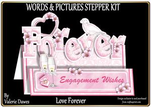 Words & Pictures Stepper Mini-kit - Love Forever Engagement