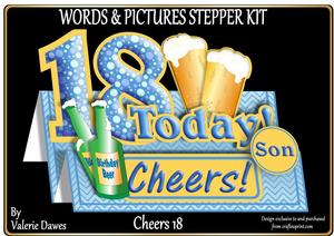 Words & Pictures Stepper Mini-kit - 18 Cheers