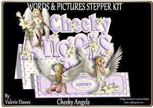 Words & Pictures Stepper Mini-kit - Cheeky Angels