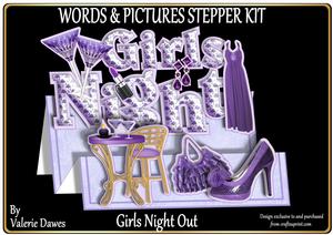 Words & Pictures Stepper Mini-kit - Girls Night